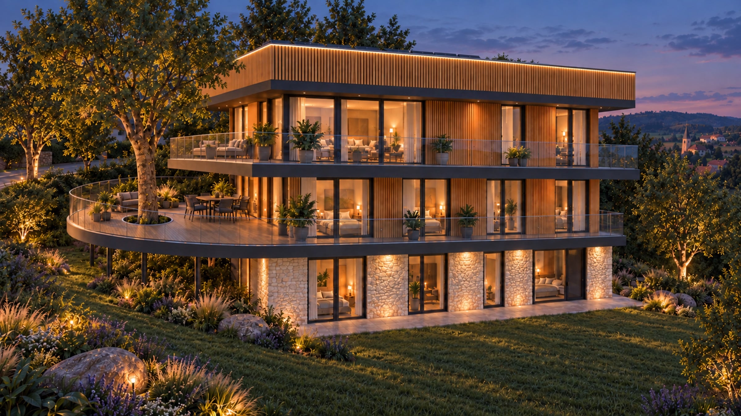 Villa 174/15 at dusk